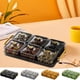 thumbnail image 1 of Bandeja de snacks compartimentada - 6 cajas de plástico con tapas para caramelos, frutos secos y almacenamiento de fruta - Gris, Blanco, Rosa, Verde, 1 of 7