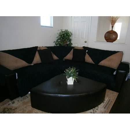 Slipcover Sectional Sleeper Sofa O'fit ® Sectional Sofa Cover / Protector, Micro Suede Quilted Sofa Pads Sold by piece not whole set, Color may vary from monitor ()