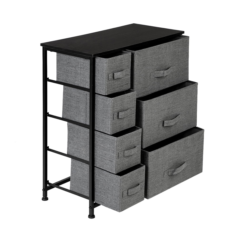 Details about   5 Drawer Dresser Storage Closet w/ 5 Removable Fabric Drawers Wide Bamboo Shelf 