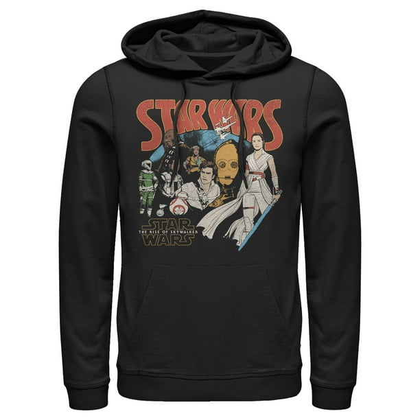 Star Wars - Men's Star Wars: The Rise of Skywalker Retro Collage Pull Over Hoodie - Walmart.com