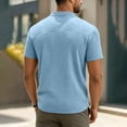 thumbnail image 6 of Dolkfu Short Sleeve Oversized Tshirts&nbsp;for Men Minimalist Blue Crew Neck Pull-on T-Shirts Modern Athletic Solid Tops Sky Blue,Xxxl, 6 of 6