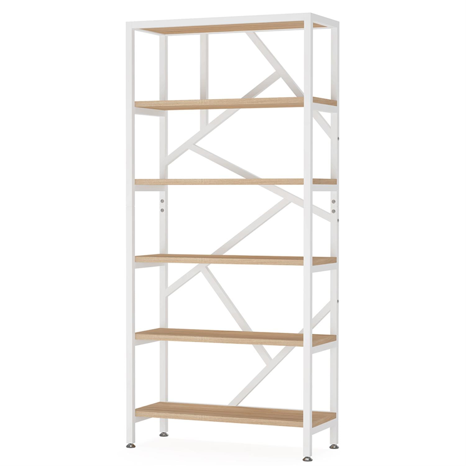 Demi Bonn 71" Bookshelf,dustrial Etagere Bookcase 6 Shelf Display Rack for Bedroom, Living Room, Brown