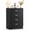 Black-4 Drawers, variant on Ktaxon White 3 Drawer Dresser Nightstand Modern Wood Chest of Drawers for Bedroom, Living Room