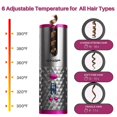 thumbnail image 2 of Rizador de pelo automático inalámbrico con barril de cerámica, 6 temperaturas y temporizador, pantalla LCD, recargable., 2 of 5