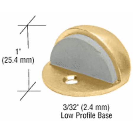 - CRL Polished Brass Zinc Diecast Floor Mounted Low Profile 3/32