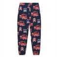 thumbnail image 6 of QEFJNO 2-8Y Kids Boys 100% Cotton Pajamas Set Toddler 2-Piece Long Sleeve Sleepwear Little Boys Fire Truck Pjs, 6 of 10