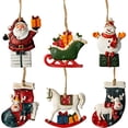 thumbnail image 1 of Adornos de resina para árboles de Navidad, paquete de 6 adornos colgantes de Navidad Sant, 1 of 5
