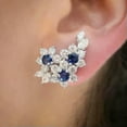 thumbnail image 3 of EOEMY Gorgeous Cubic Zircon Anniversary Stud Earring Women 925 Silver Jewelry, 3 of 4