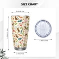 thumbnail image 4 of Fotbe Monkeys in the Jungle Pattern 20 oz Tumbler Stainless Steel Vacuum Insulated Coffee Ice Cup Double Wall Travel Flask Leak-proof Coffee Cup-Straw Three-piece Set, 4 of 8