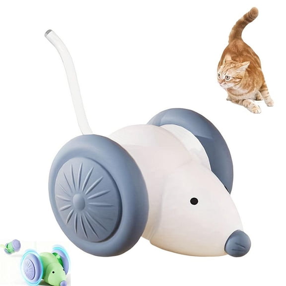 Interactive Cat Toys for Indoor Cats,Automatic Moving Kitten Toys,Cat Mouse Toy with Tail Lights,Cat Toys for Bored Indoor Adult Cats,Cat Enrichment,Smart Electric Tails for Chasing Pet Toys