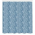 thumbnail image 3 of Ambesonne Navy Blue Shower Curtain, Abstract Exotic Nature, 69"Wx84"L, Blue White, 3 of 3