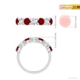 thumbnail image 5 of ANGARA Lab Grown Half Eternity Seven Stone Ruby and Lab Diamond Wedding Ring for Women in 14K White Gold (Size-4mm) | July Birthstone Jewelry for Her | Lab-Grown Ruby Ring, 5 of 9