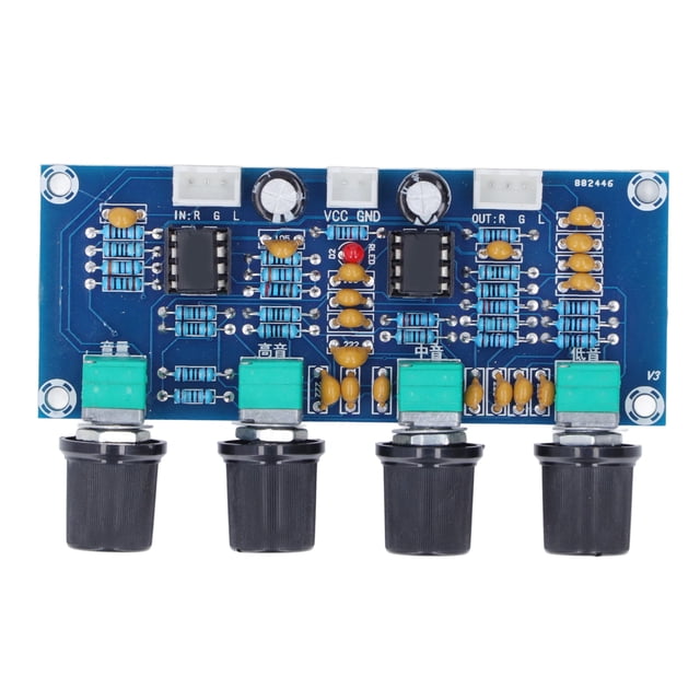 Mgaxyff Preamp Module Dual Channel Preamplifier Board for Digital DC 12V‑24V,Audio Preamplifier Board,Preamp Module