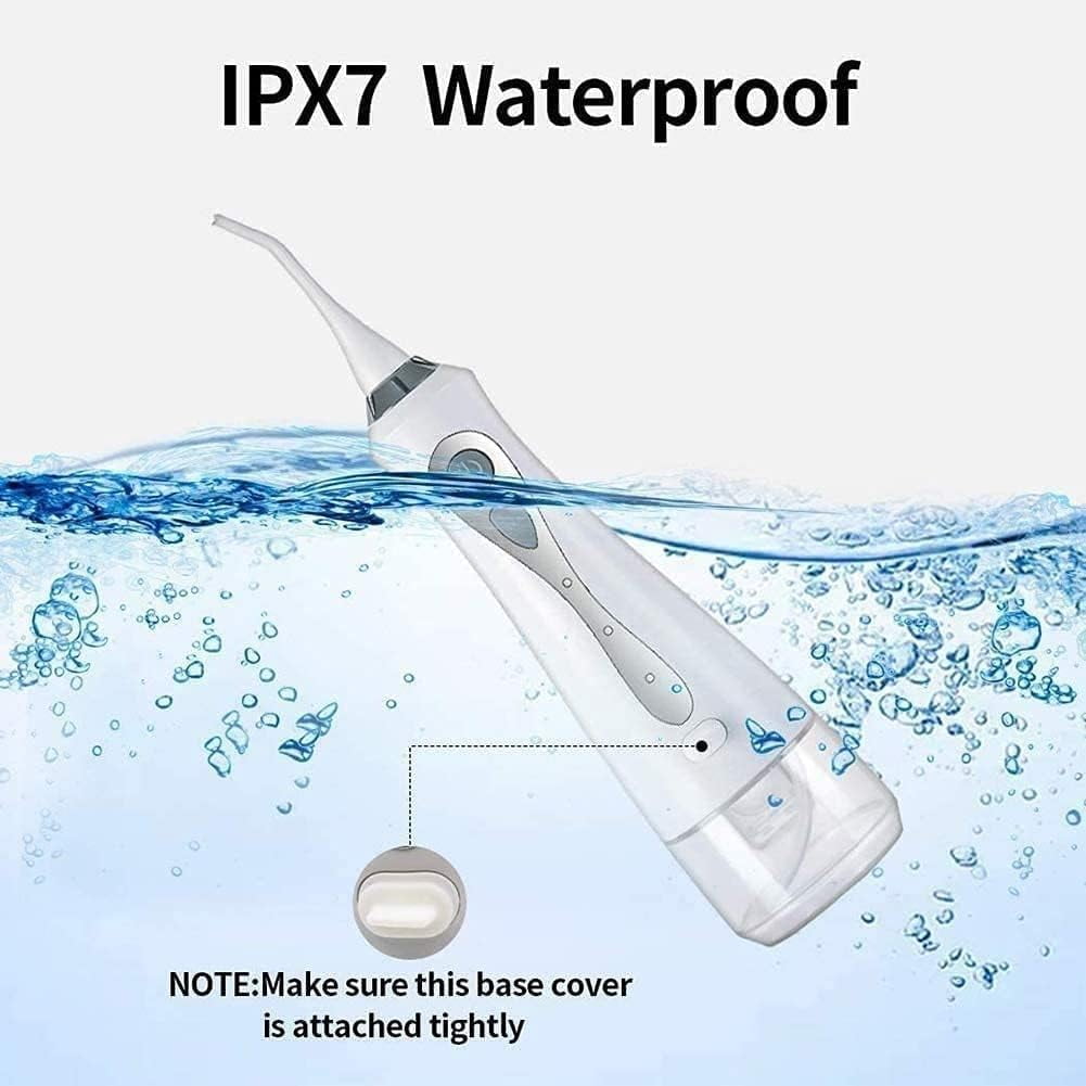 Water Flosser for Teeth, Water Resistant, Cordless & Travel Ready, Deep Clean, Fresh Breath & Healthier Smile,Gums & Braces Care, 230mL, 3 Modes