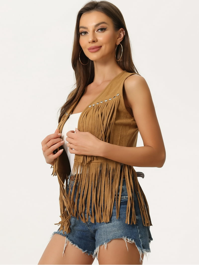 トップス LGB VEST MINI/FRINGE Amazon.com: bawilom Fringe Vest Tassel Sleeveless Hippie