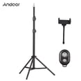 thumbnail image 2 of Stand Andoer 210cm/83 Po Support de Lumière Portable en Métal Support de Trépied Réglable Robuste pour Photographie Vis 1/4 Pouce pour Réflecteur de Studio Softbox Lumière Vidéo LED Anneau Lumineux, 2 of 7