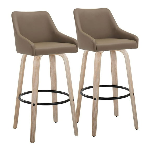 LumiSource Hannah 30" Fixed-Height Barstool - Set of 2