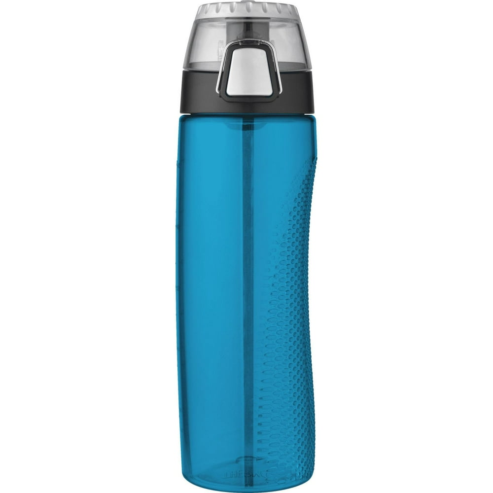Thermos 24oz BPA Free Plastic Hydration Bottle w Meter Blue Walmart