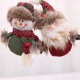 thumbnail image 2 of Adornos navideños de Feliz Año Nuevo 2023, regalo de Navidad de bricolaje, muñeco de nieve de Papá Noel, colgante de árbol, muñeco para colgar, decoraciones para Navidad, decoración del hogar, 2 of 5