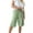 Green, variant on Charmgo Knee Length Shorts Women, Women's Retro Woven Jacquard Striped Design Loose Casual Shorts Wide Leg Shorts for Women Black L