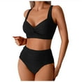 thumbnail image 4 of Linfrsh Push Up Bikini Sets for Women,Sexy Thong Swimsuits High Waisted Swim Suit Black,XL, 4 of 7