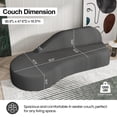 thumbnail image 2 of Aukfa 91" Comfy Cloud Sofa 3 Seat Boneless Couch for Living Room, Curved Design, No Assembly, Chenille, Gray, 2 of 9