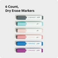 thumbnail image 2 of U Brands Dry Erase Markers, 6 Count, Assorted Colors, Low-Odor, Chisel (5 mm) Tip, 2 of 9