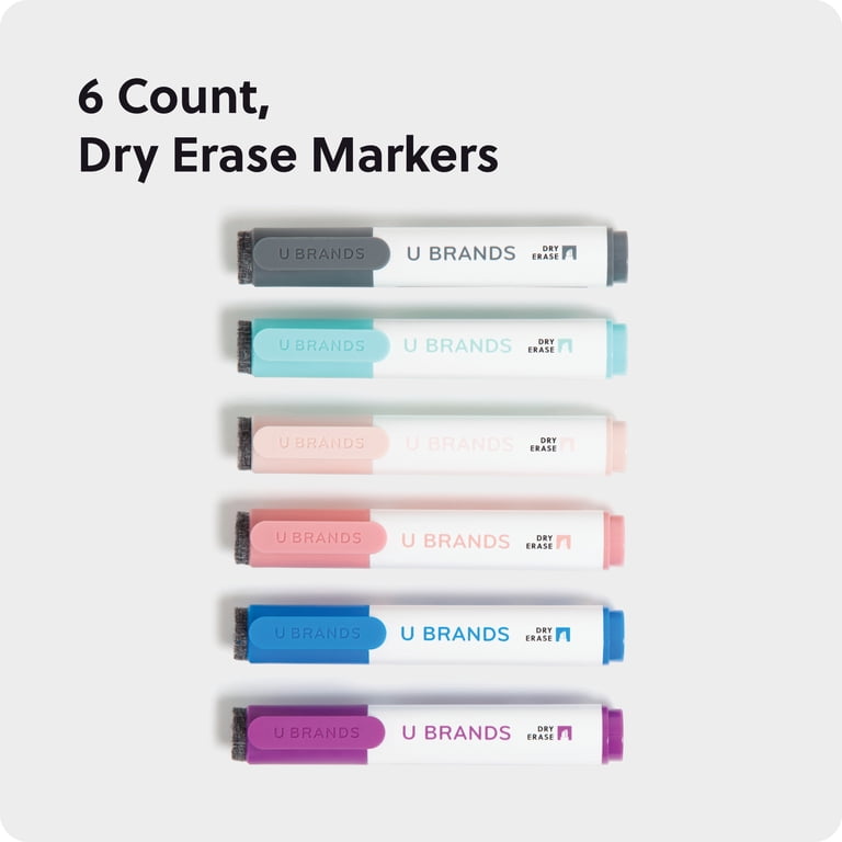 Dry Erase Markers with Chisel Tip, 6 Count photo 2