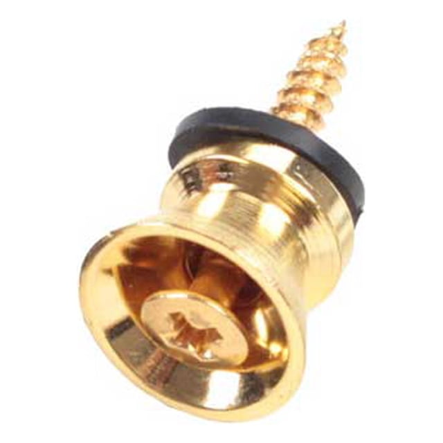 Decodeary Pack de 2 Sangles de Guitare Verrouille Boutons Acoustique Basse Ukulélé Pièces Chevilles Or 1Set