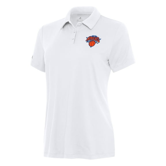 Women's Antigua White New York Knicks Reprocess Polo