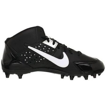 Nike Men's Alpha Strike 3/4 TD Football Cleat, Black/White, 8.5 D(M) US