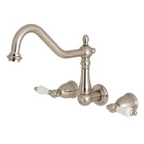 Kingston Brass KS1028PL Heritage Two-Handle Wall Mount Roman Tub Faucet, Brushed Nickel