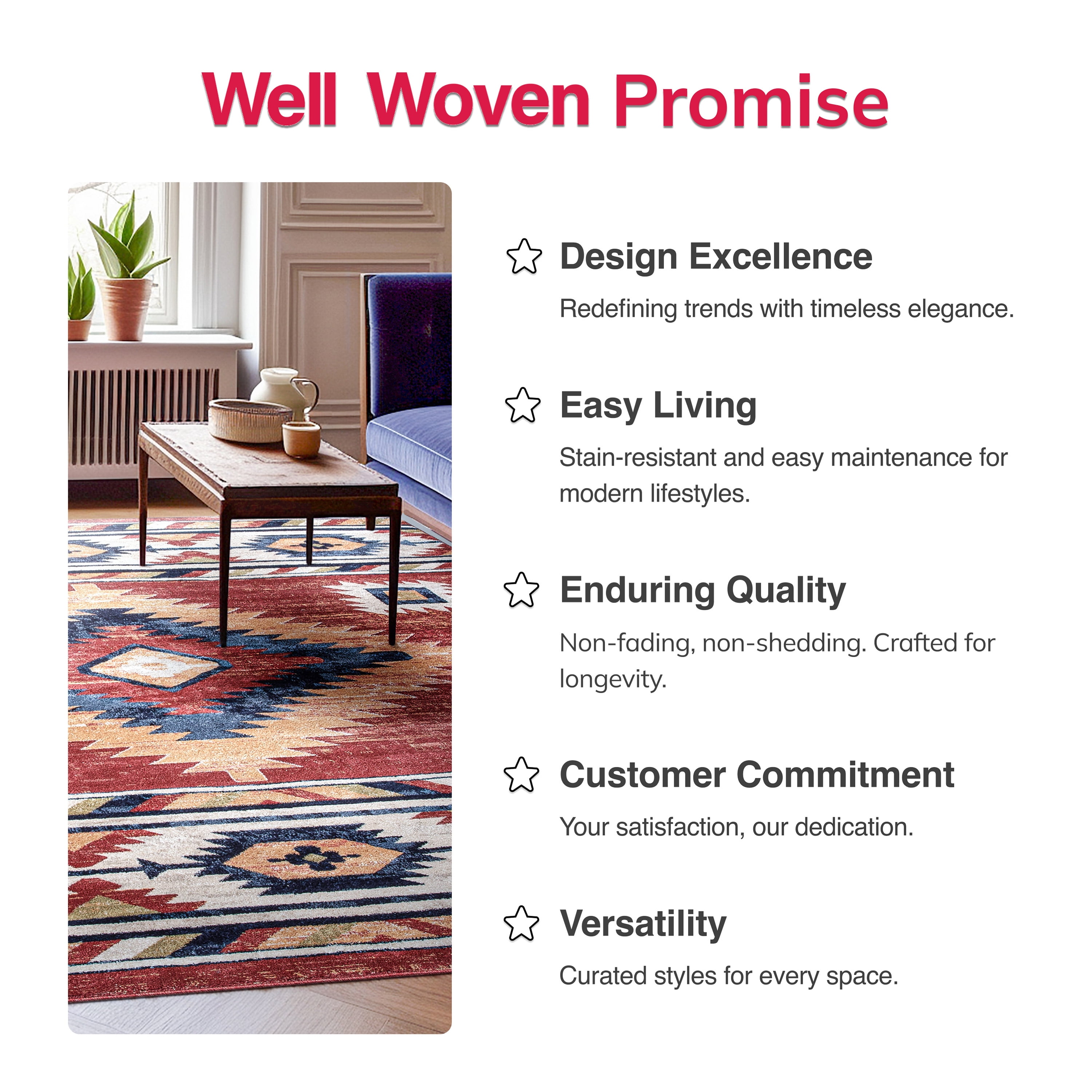 Well Woven Tulsa Lea Traditional Vintage Southwestern Tribal Crimson Runner Rug 2'3" x 7'3" Runner