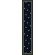Milliken Blue Bordered Runner Garden Estate Sapphire - Aprx 2 4 x 23 2