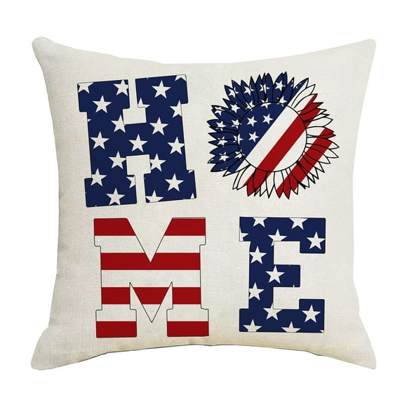 Matoen11 4th of July Decorations Pillow Covers 18x18 Memorial Day Patriotic Throw Pillow Covers Independence Day Decor for Home