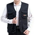 thumbnail image 6 of Handshe Men's Stylish Work Vest - Standing Collar, Multi - Pocket, Slim Fit for Outdoor Photography & Sports, 6 of 8