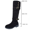 thumbnail image 6 of Women's Knee High Boots Slouchy Chunky Low Heel uckle Long Boots for Women Side Zipper Tall Long Boots, 6 of 9