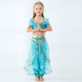 thumbnail image 4 of Disfraz para Niñas Jasmine de Yosbabe con Peluca para 9-10 Años, 4 of 7