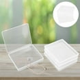 thumbnail image 3 of 10pcs Small Bead Containers Plastic Coin Box Square Clear Storage Hinged Lid Transparent Case Cube for Jewelry Earring Small Trinket, 3 of 9