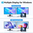 thumbnail image 3 of Estación de acoplamiento USB C con doble monitor LIONWEI Hub 6 en 1 de 100 W, 3 of 8