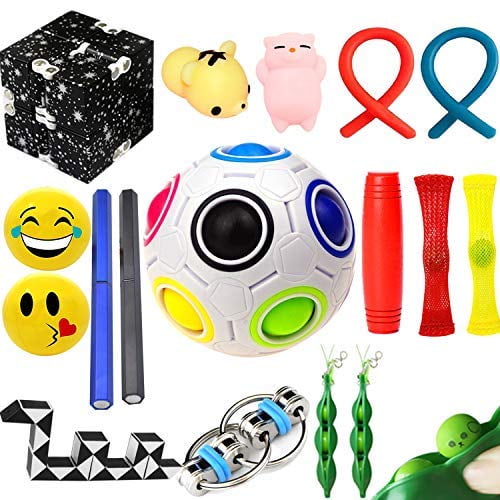 The Ultimate Sensory Fidget Toys Kit For Kids Packs Fidget Cube Infinity Cube Squishy Ball Squeeze Bean Fidget Pen Rainbow Magic Balls Twisted Toy For Add Adhd Stress Relax Prime Walmart Com Walmart Com