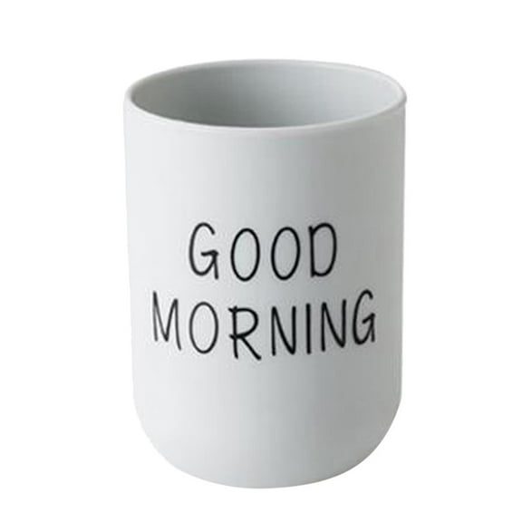 Clearance! Miyuadkai Cups Toothbrush Circular Cup Tooth Cup Good Morning Couple Plain Simple Cup Bathroom Gl &Bottle Kitchen Light Blue
