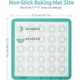 thumbnail image 3 of 446ºF Heat Resistant Macaron Mat: U-Taste 11x11in Non Stick Silicone Baking Mat, Reusable Cookies Pastry Sheet Liner with Edge Enhancement & Circle Measurement for Square Cake Pan (2 PCS, Aqua Sky), 3 of 10