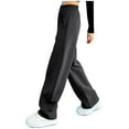 thumbnail image 2 of Tween Girls Soft Knit Wide Leg Pants Elastic Waist Relaxed Fit Flowy Trousers for Casual Holiday Lounge Wear, 5T-16Y, 2 of 6