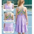 thumbnail image 5 of Aideaone Girls Dresses Athletic Sleeveless Kids Summer Sundress with Criss Cross Rainbow Straps Sporty Dress for Girls 6-10 Years, 5 of 6