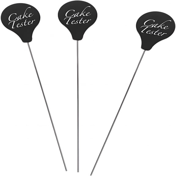 GJX 3Pcs Stainless Steel Cake Testing Sticks Metal Cake Tester for Baking Kitchen Tool Reusable Skewers Home Bakery Baking Accessories
