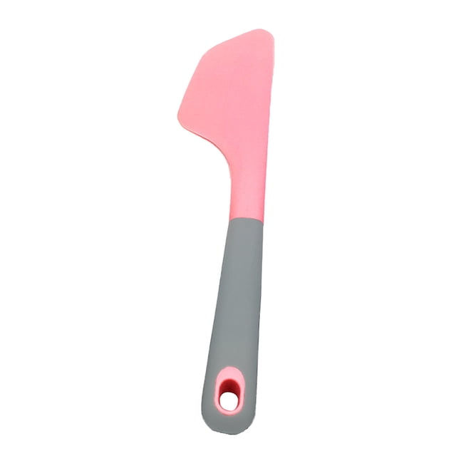 Oleegame 2PC Stainless Steel Cutlery Set Silicone Scraper Multifunctional Baking Tool High Temperature Resistant Scraper Pink