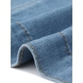 thumbnail image 6 of DARING DIVA Women's Plus Classic Washed Cropped Denim Jacket 1X Light Blue, 6 of 6