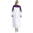 thumbnail image 5 of Aiihoo Women's Choir Robe Clergy Robe Loose Fit Clergy Maxi Dress A-line Long Dress Minister Pastor Gown Purple 3XL, 5 of 7