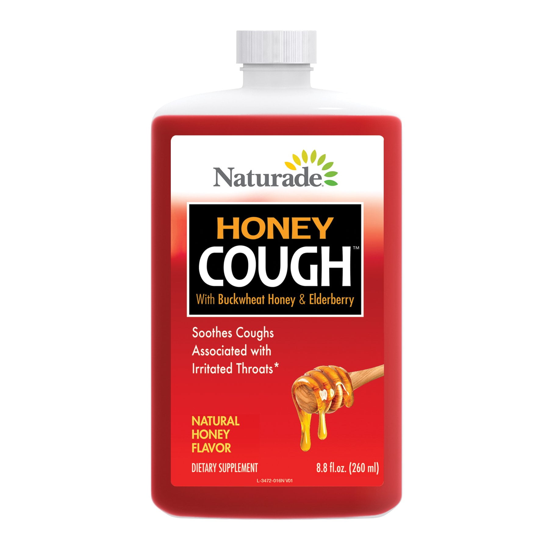 Naturade Honey Cough Syrup with Buckwheat Honey and Elderberry, 8.8 fl